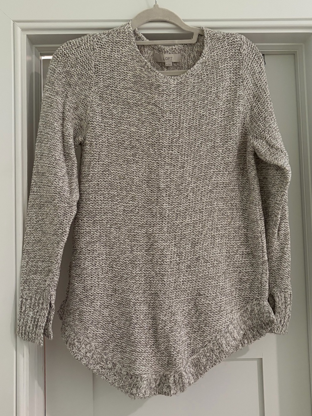 Loft marled gray sweater